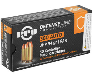 Alternative view of PPU 380ACP JHP 94GR 50/1000