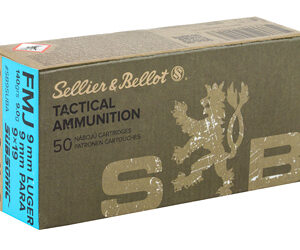 Alternative view of S&B 9MM SUBSONIC 140GR FMJ 50/1000