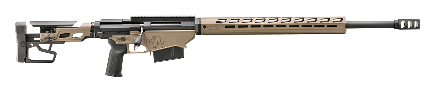 RUGER PRECISION RIFLE 338 LAPUA 26" BBL, BRONZE CERAKOTE, 15" MLOK HG, 2-5RD MAGS