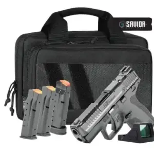 SMITH & WESSON M&P 9 SHIELD X BUNDLE MS PISTOL 3.6" SAVIOR BAG, VIRIDIAN RFX11, 3-13RD, 1-15RD MAG