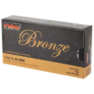 PMC 7.62 X 39 123GRS FMJ 20RD BX 500RD CASE - Image 2