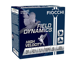 FIOCCHI HV LD 12GA 2.75" #6 25/250