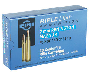 Alternative view of PPU 7MM REM MAG PSP 140GR 20/200