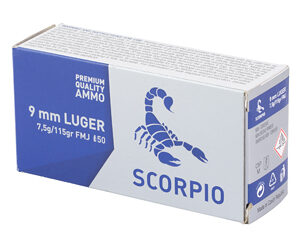 SCORPIO AMMO 9MM 115GR FMJ 50/1000 - Image 3