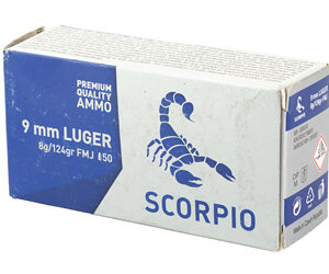 SCORPIO AMMO 9MM 124GR FMJ 50/1000 - Image 3
