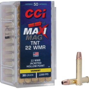 CCI 22 WMR  MAXI MAG 30GR TNT JHP 50 RD/BX 40 BX/CS