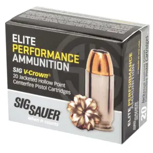 SIG SAUER V-CROWN 45ACP 200GR JHP 20RD BX 200RD CASE - Image 2