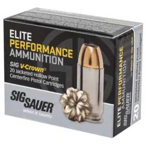 SIG SAUER V-CROWN 9MM 124GR JHP 20RD BX 200RD CASE - Image 2