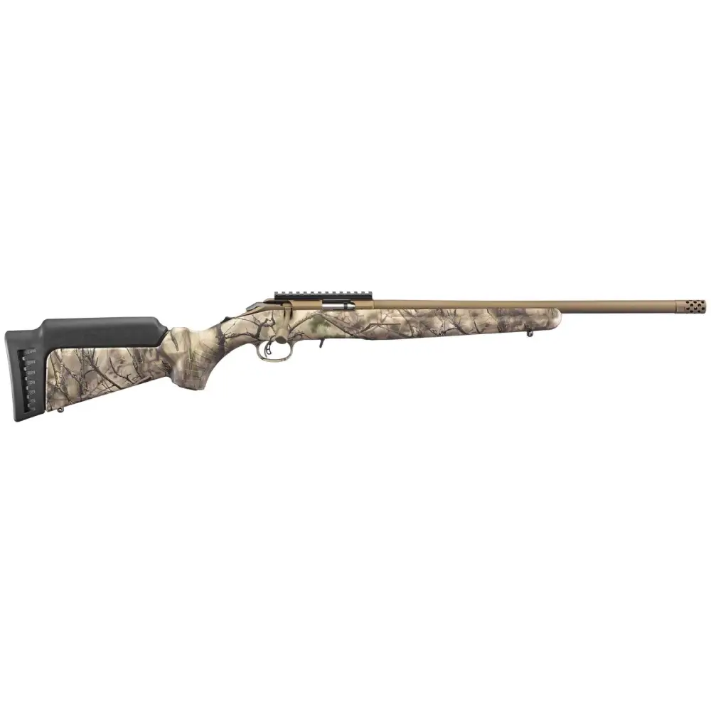RUGER AMERICAN RIMFIRE FULL SIZE 22LR RFL BB/GO WILD CAMO 18" T.B. 9+1