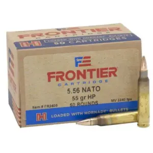 FRONTIER® 5.56 NATO 55 GR HOLLOW POINT MATCH™ (50 - ORIENTED) 50RD/BX 10BX/CS
