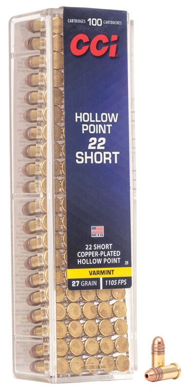 CCI 22 SHORT 27GR CPHP * 100 RD/BX 50 BX/CS
