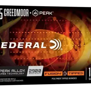 FEDERAL 6.5 CREEDMOOR+PEAK 155GR FUSION TIPPED 20 RD/BX 10 BX/CS
