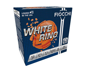 FIOCCHI WHITE RINO 12GA #8 25/250
