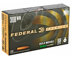 Alternative view of FED GOLD MDL 308WN 168GR BTHP 20/200