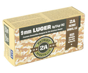 PATRIOT SPORTS 9MM 124GR FMJ 50/1000 - Image 2