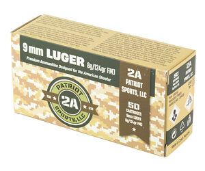 PATRIOT SPORTS 9MM 124GR FMJ 50/1000 - Image 3