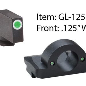 Ameriglo Ghost Ring Night Sight Set for Select Glocks / Front Tritium - Green / Front Outline - White / Rear Tritium - Green