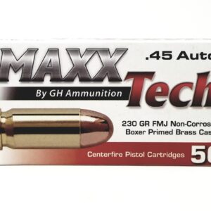 Maxxtech Brass Casefire Handgun Ammunition .45 ACP 230 gr FMJ 1000/ct
