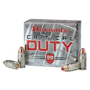 HORNADY CRITICAL DUTY 9MM+P LUGER 124GR 25RD BX 250RD CASE